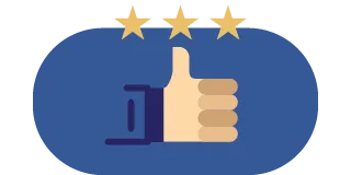 Thumbs up 3 stars